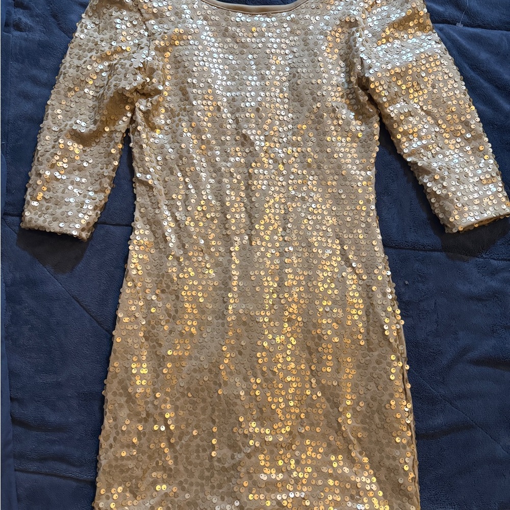 Love Tease Gold Sequin Mini Dress